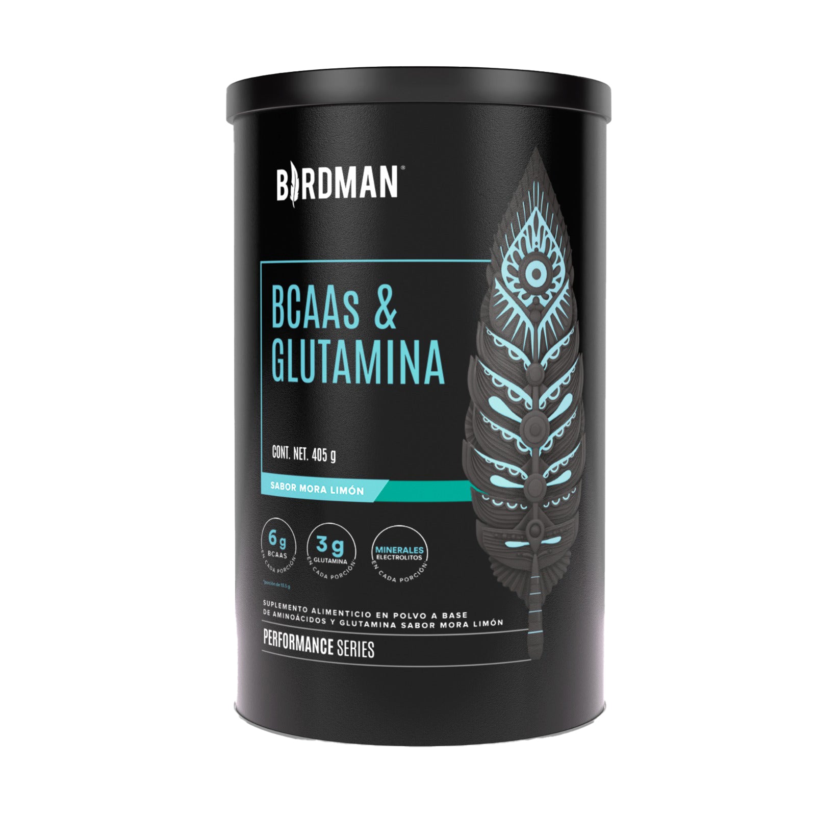 BCAAs y Glutamina Mora Limón 405 gr Birdman