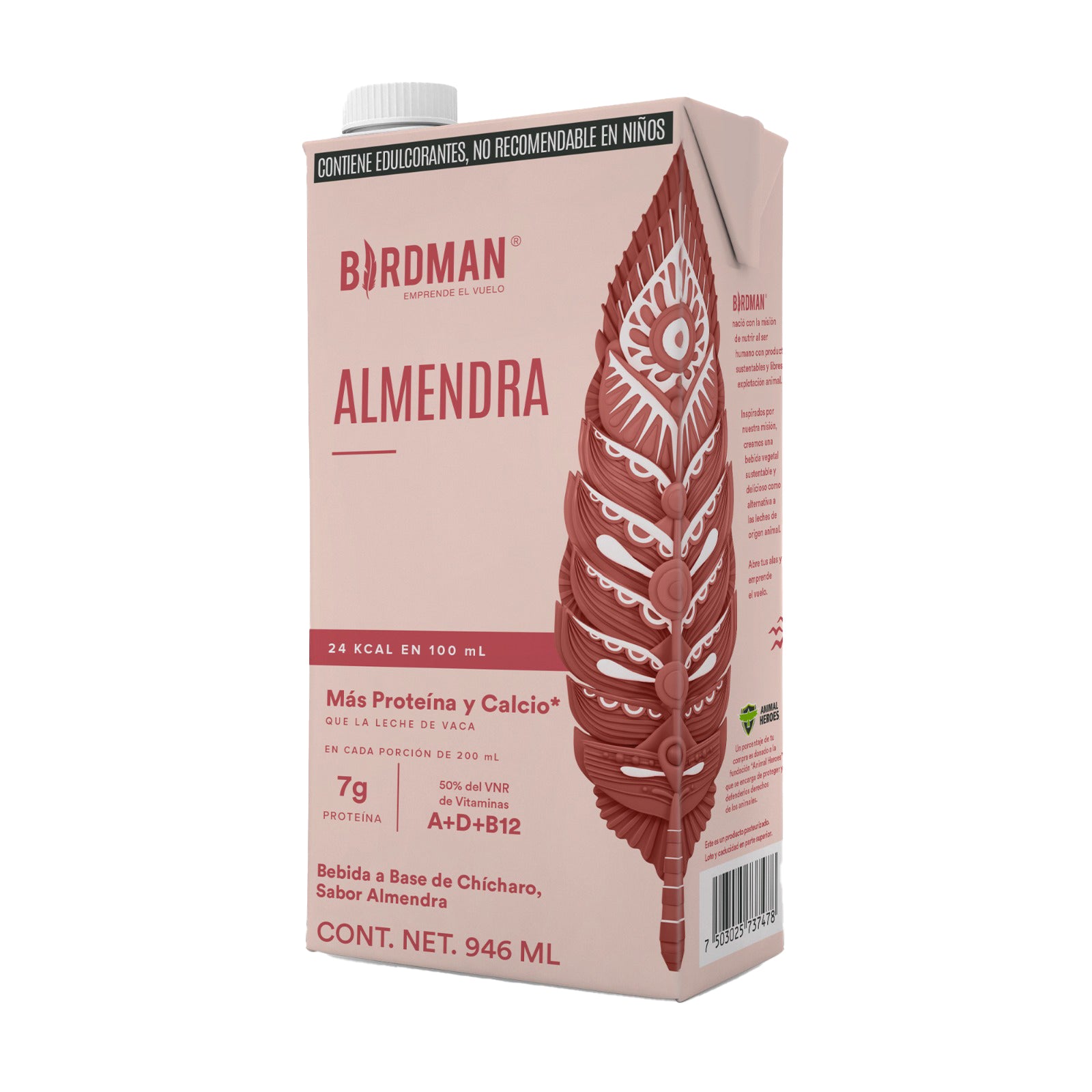 Bebida Vegetal Almendra Caja 12 Lt Birdman