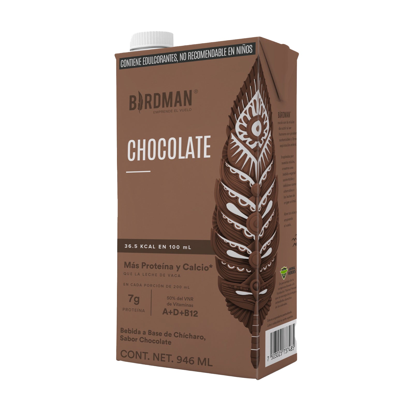 Bebida Vegetal Chocolate Caja 12 Lt Birdman