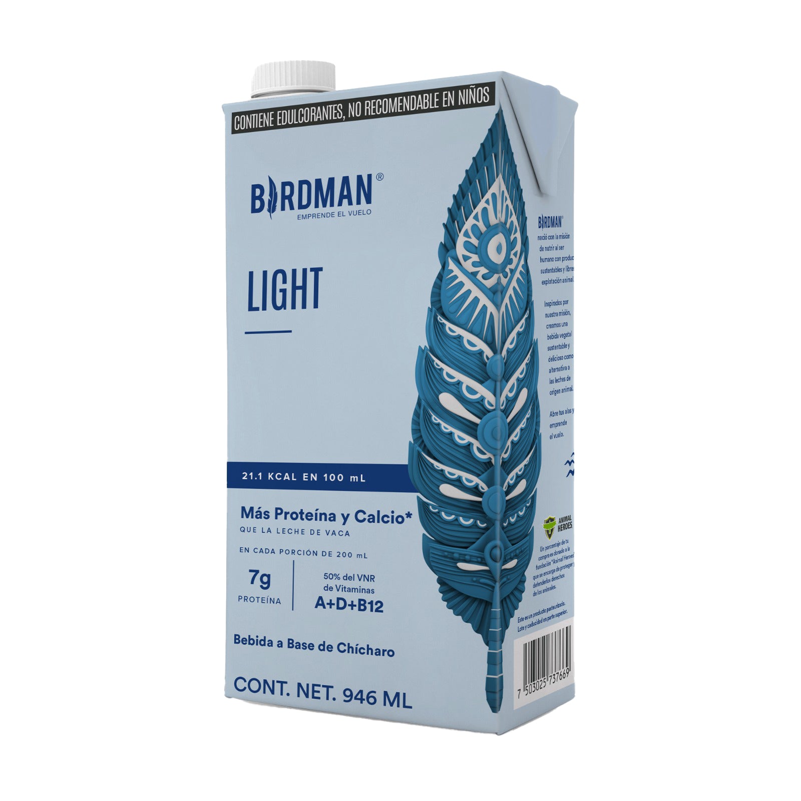 Bebida Vegetal Light Caja 12 Lt Birdman