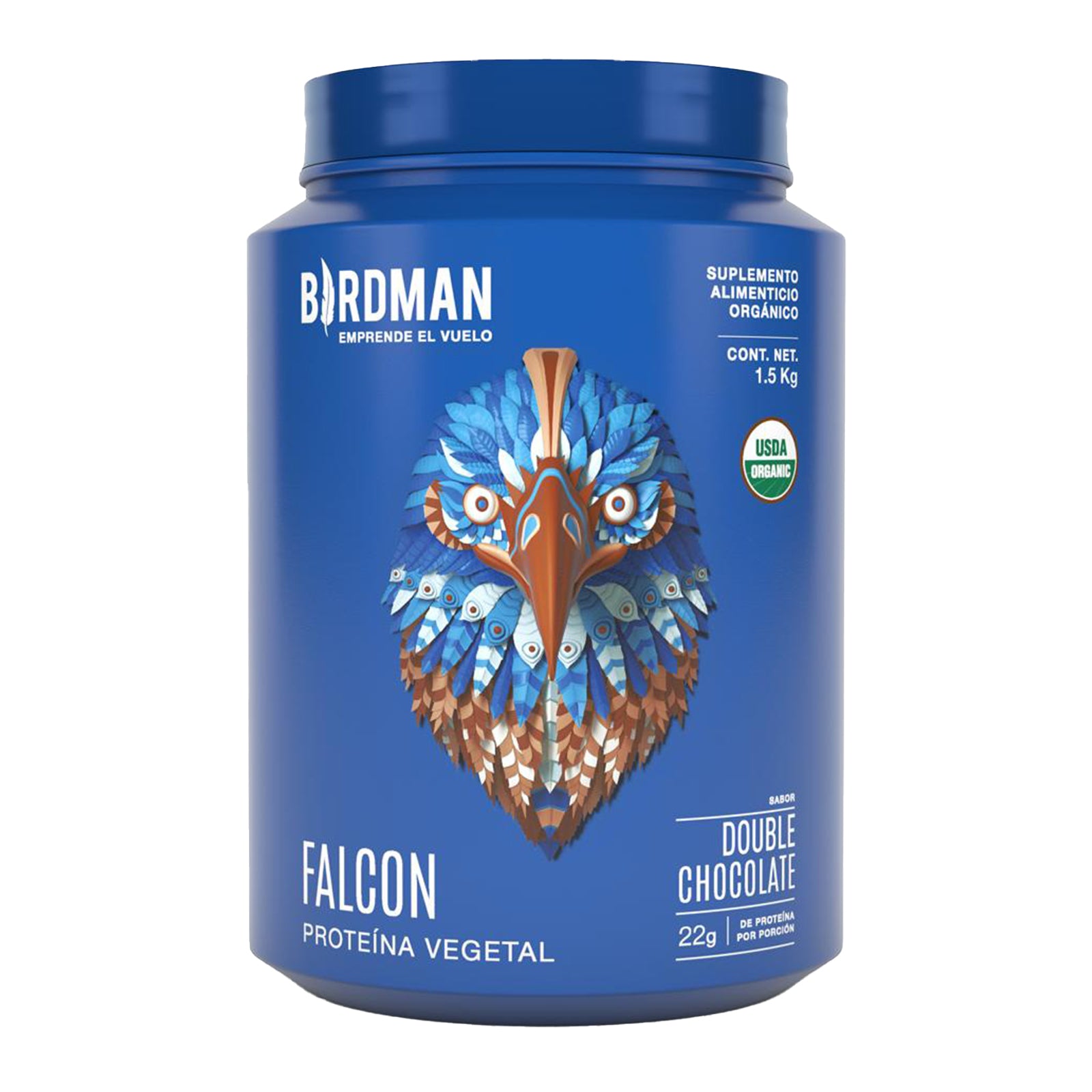 Falcon Proteína Vegetal Double Chocolate 1.5 Kg Birdman