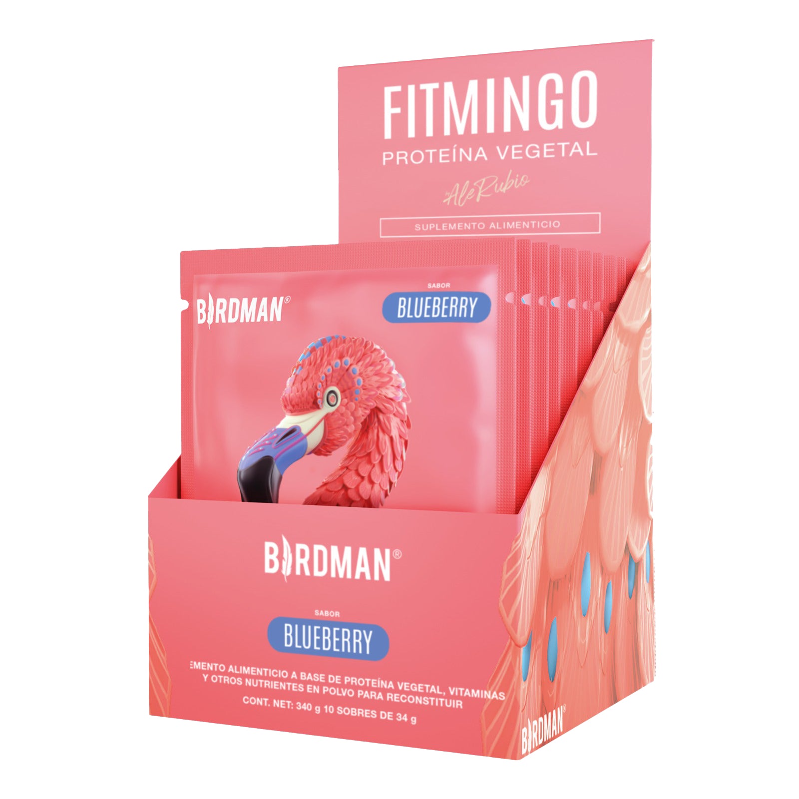 Fitmingo Proteína Vegetal Blueberry Multipack 10 s 34 gr Birdman