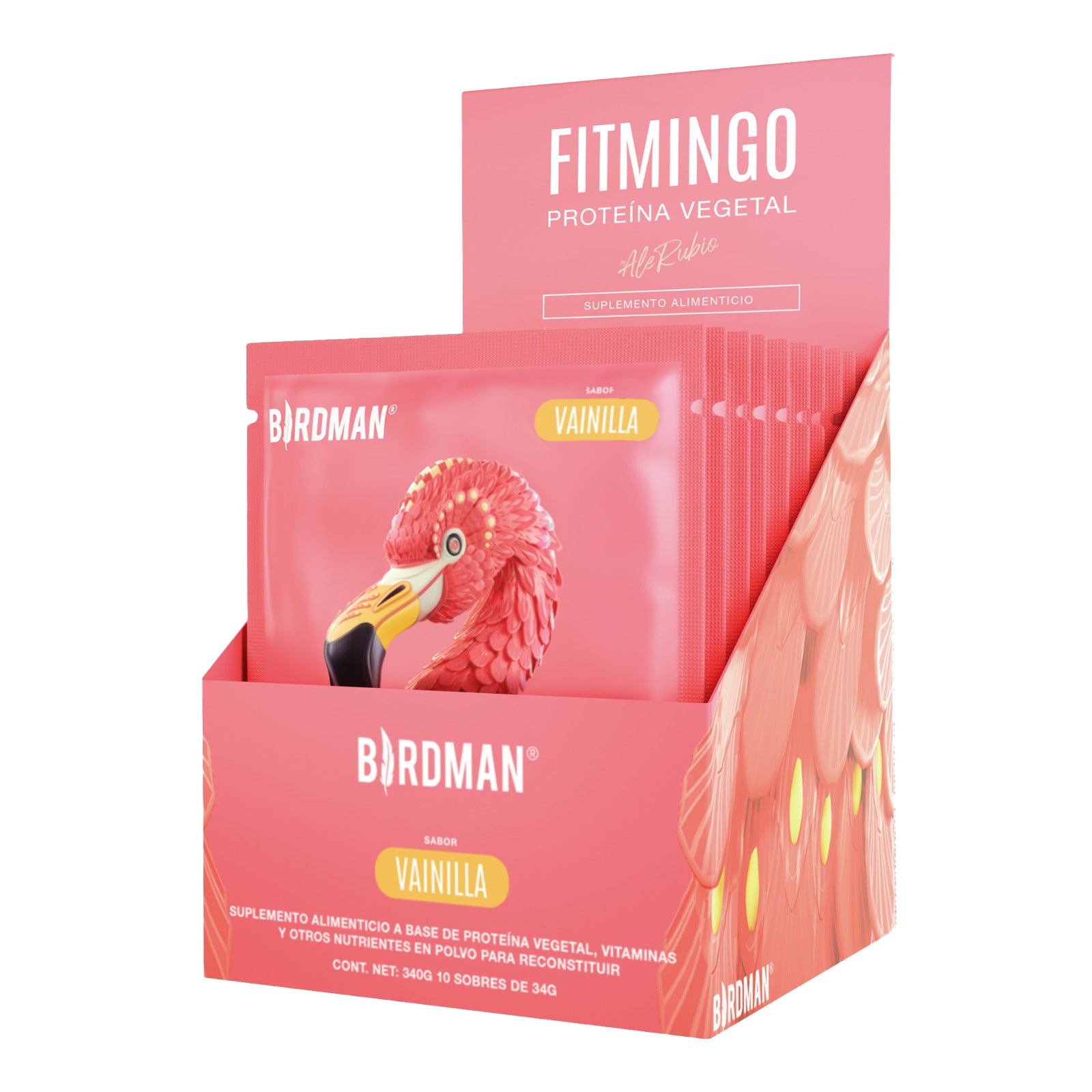 Fitmingo Proteína Vegetal Vainilla Multipack 10 s 34 gr Birdman