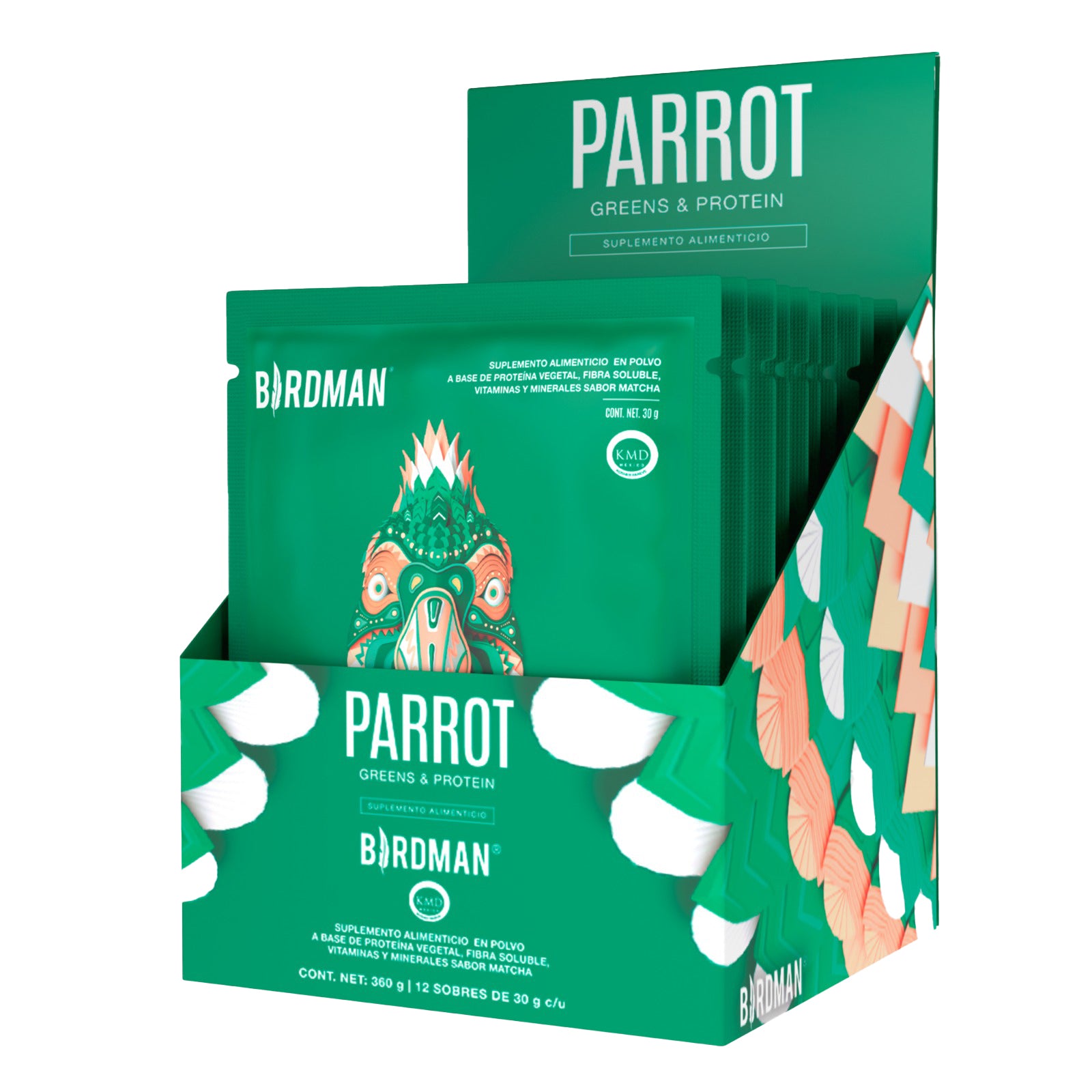 Parrot Greens & Protein Matcha Multipack 12 s 30 gr Birdman