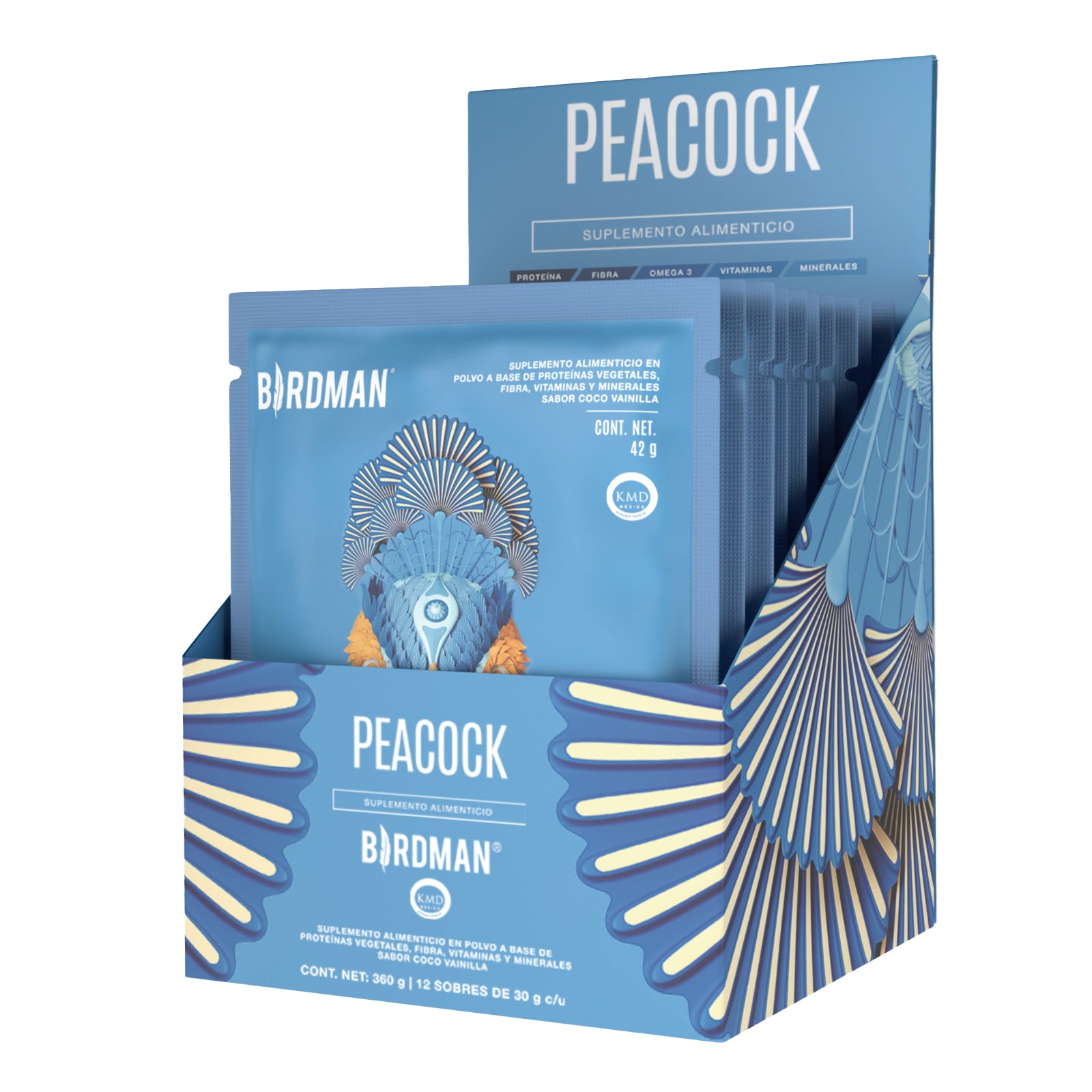 Peacock Organic Meal Coco Vainilla Multipack 10 s 42 gr Birdman